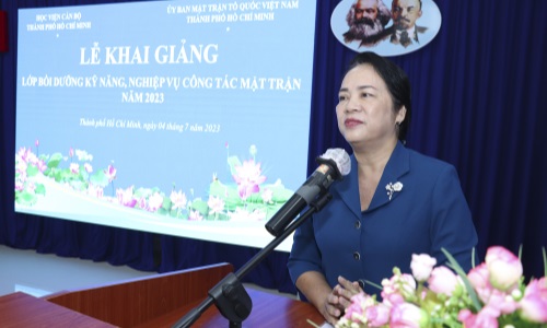 TP. Hồ Chí Minh: Khai giảng lớp bồi dưỡng kỹ năng công tác mặt trận năm 2023